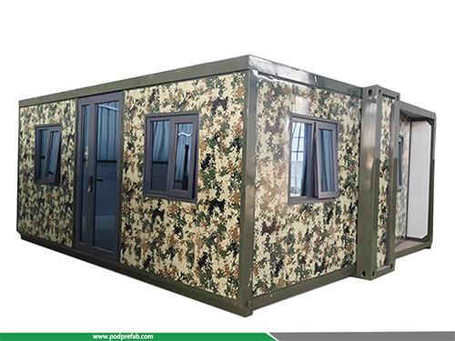 20ft Camouflage Expandable Military Container House Military Container Cabin Modular House