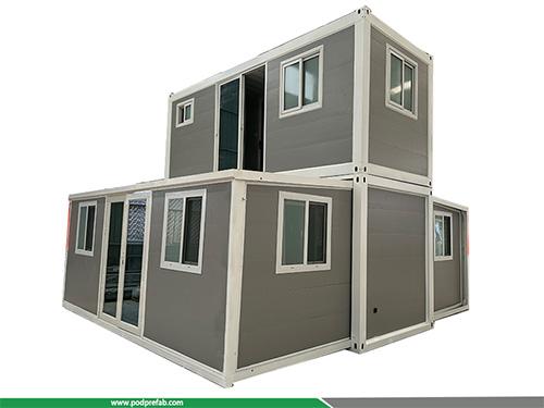 20ft Double-Decker Two-Wing Expandable Prefab House Industrial Minimalist Style