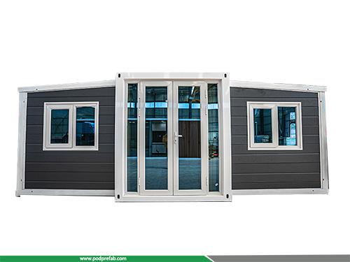 20ft Double-Wing Expandable Container Cabin Foldable Portable House for Office, Residential & Vacation Use
