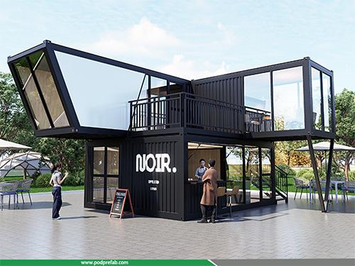 Assembled Prefab Container Building Modular Coffee Shop Cafe Module