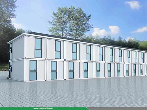 Foldable Container Cabin Prefabricate Shelter Temporary Construction Site House