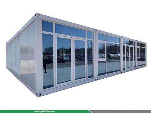 High-end Glass Curtain Wall Modular Container House Prefab Office Building